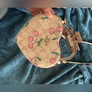 Coach cherry heart print